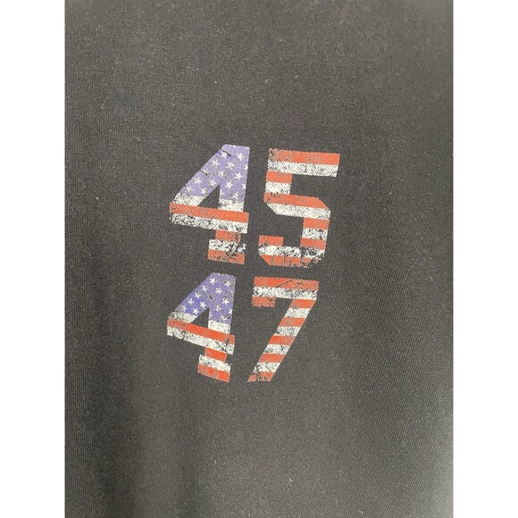 Jesus Is My Savior Trump Is My President 45 47 Patriotic USA Flag T-Shirt L - Picture 2 of 6